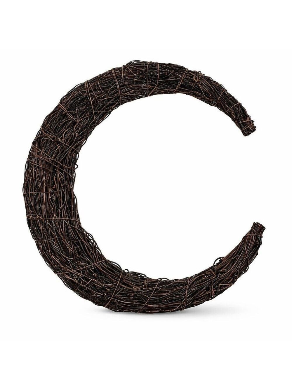 Crescent Moon Wreath Twig Base 12in Rustic Wreath Frame Front Door Decor
